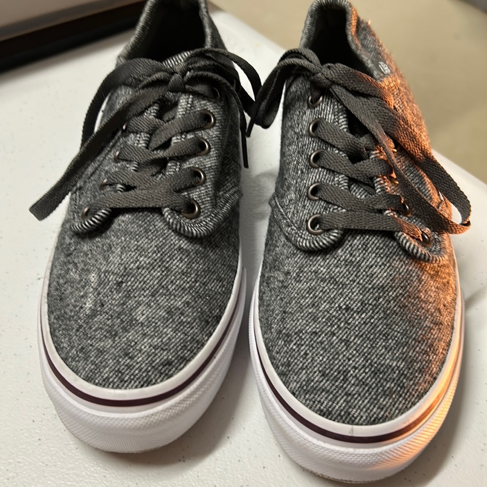 Vans Black & Grey Herringbone canvas sneakers